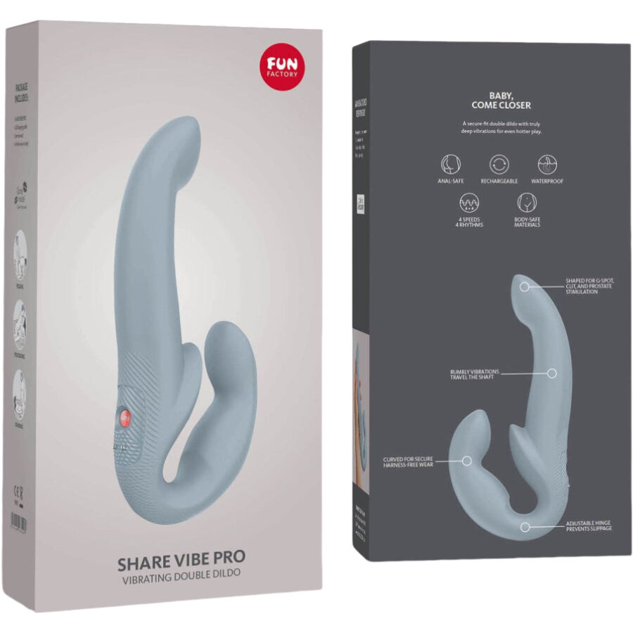 FUN FACTORY - SHARE VIBE PRO VIBRADOR DOBLE GRIS - Kanerotika SL