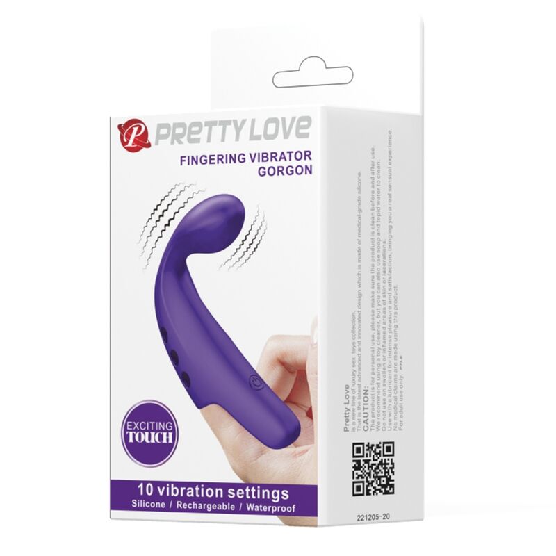 PRETTY LOVE - GORGON VIBRADOR DE DEDO RECARGABLE MORADO - Kanerotika SL