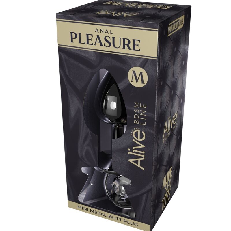 ALIVE - ANAL PLEASURE MINI PLUG METAL BLANCO TALLA M - Kanerotika SL