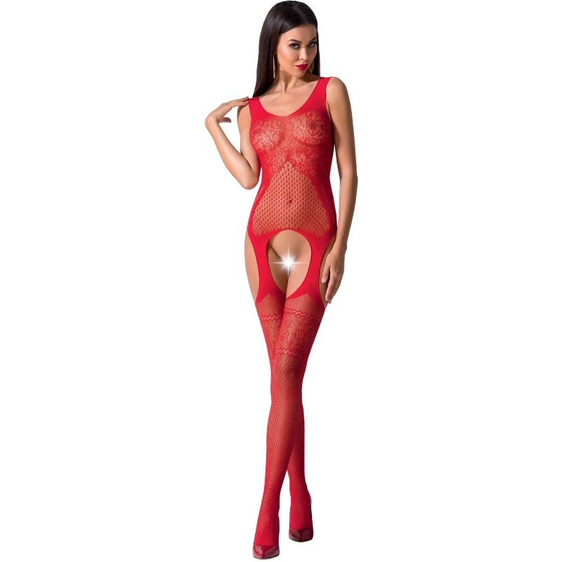PASSION - WOMAN BS061 BODYSTOCKING ROJO TALLA ÚNICA - Kanerotika SL