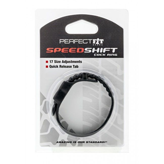 Anillo para el pene Speed Shift de ajuste perfecto, color negro - Kanerotika SL