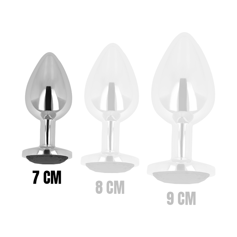 OHMAMA - PLUG ANAL CON CRISTAL NEGRO 7 CM - Kanerotika SL