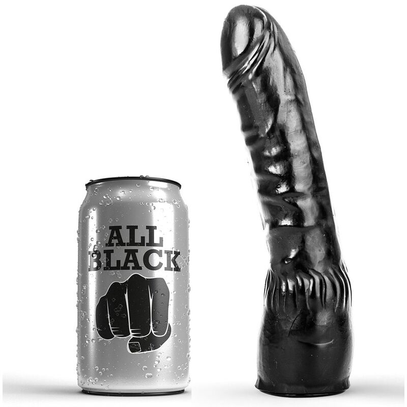 ALL BLACK - DILDO NEGRO REALÍSTICO 20 CM - Kanerotika SL