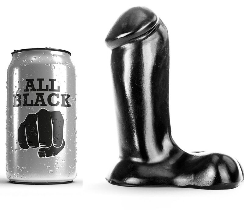 ALL BLACK - DILDO REALÍSTICO 14 CM - Kanerotika SL