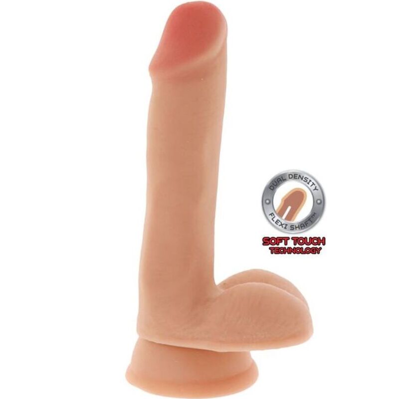 GET REAL - DUAL DENSITY DILDO 17 CM CON TESTÍCULOS NATURAL - Kanerotika SL