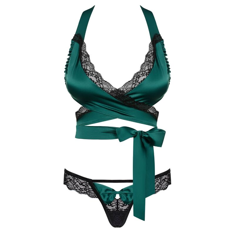 OBSESSIVE - SENSUELIA SET DOS PIEZAS VERDE L/XL - Kanerotika SL