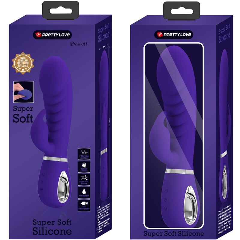 PRETTY LOVE - PRESCOTT VIBRADOR PUNTO G MULTIFUNCIÓN LILA - Kanerotika SL