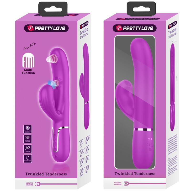 PRETTY LOVE - PERLITA VIBRADOR PUNTO G 3 EN 1 MULTIFUNCIÓN VIOETA - Kanerotika SL