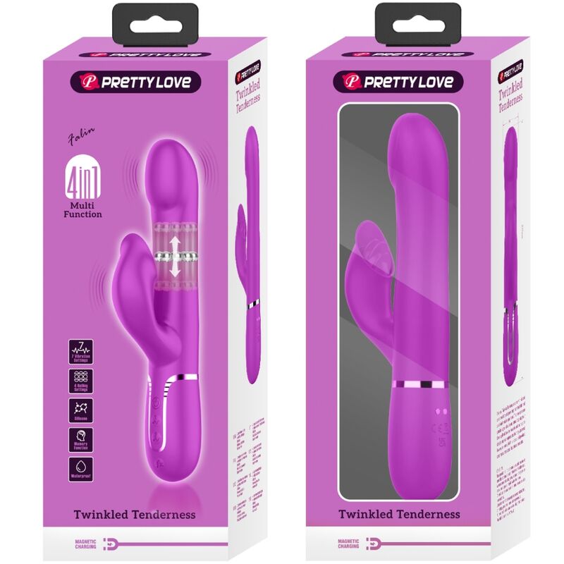 PRETTY LOVE - VIBRADOR RABBIT PERLAS VIOLETA - Kanerotika SL