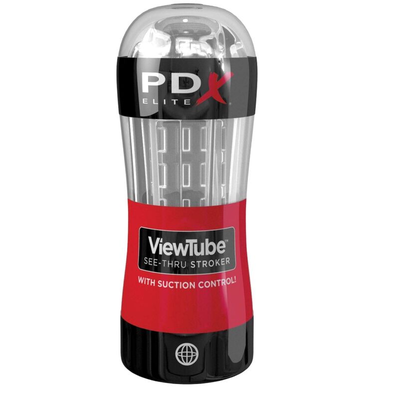 PDX ELITE - MASTURBADOR STROKER VIEWTUBE CONTROL ONDAS ESTIMULADORAS TRANSPARENTE - Kanerotika SL