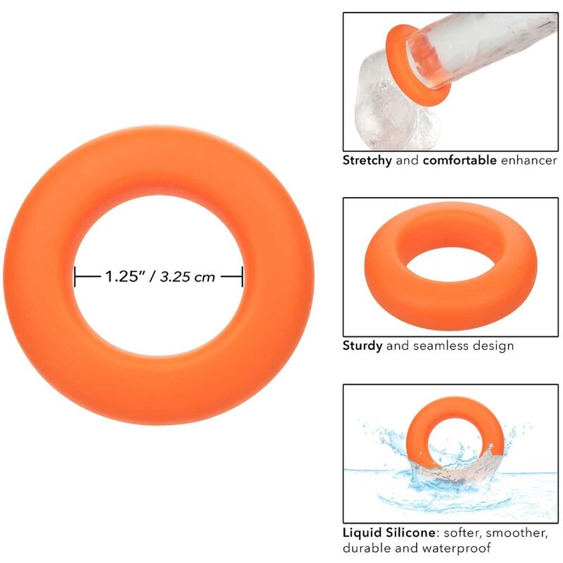 CALEXOTICS - ALPHA ANILLO PROLONG GRANDE NARANJA - Kanerotika SL