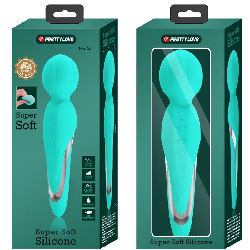 PRETTY LOVE - WALTER VIBRADOR WAND VERDE AGUA - Kanerotika SL
