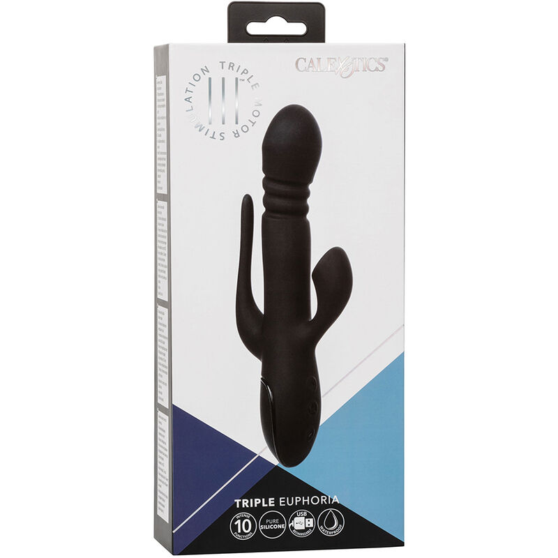CALEXOTICS - VIBRADOR TRIPLE EUPHORIA NEGRO - Kanerotika SL
