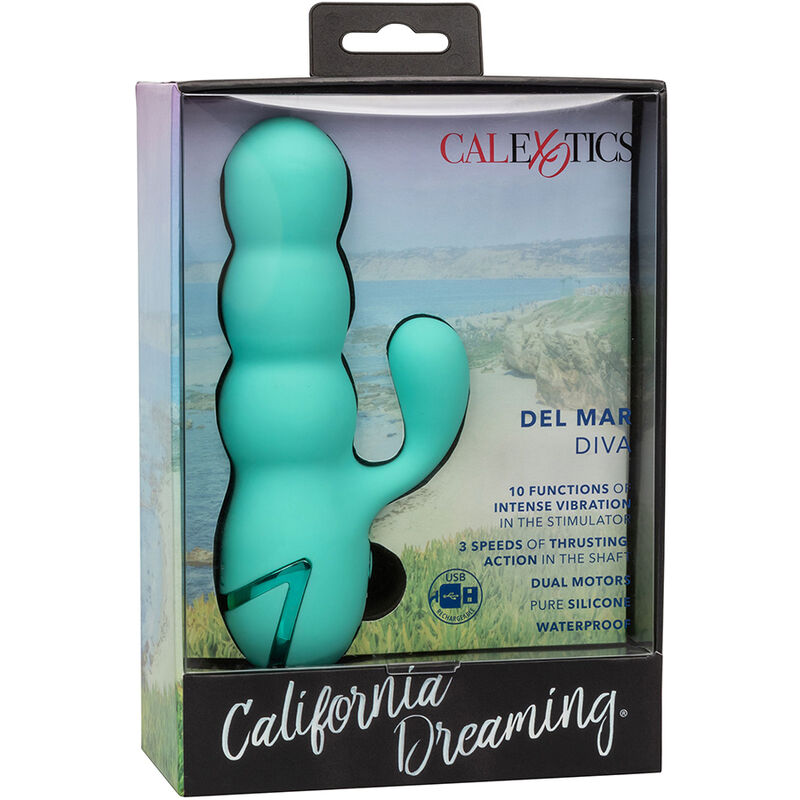 CALEXOTICS - DEL MAR DIVA VIBRADOR RABBIT VERDE AGUA BY CALIFORNIA DREAMING - Kanerotika SL
