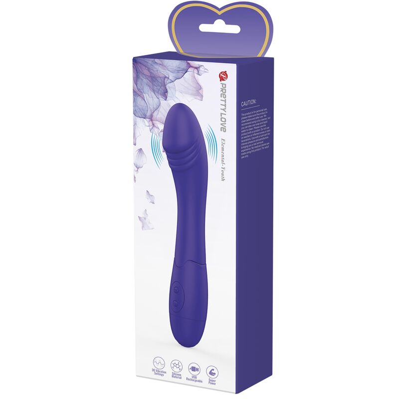 PRETTY LOVE - ELEMENTAL YOUTH DILDO VIBRADOR VIOLETA - Kanerotika SL