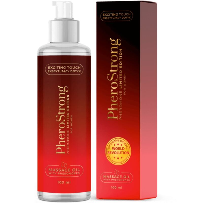 PHEROSTRONG - ACEITE DE MASAJE LIMITED EDITION PARA MUJER 100 ML - Kanerotika SL