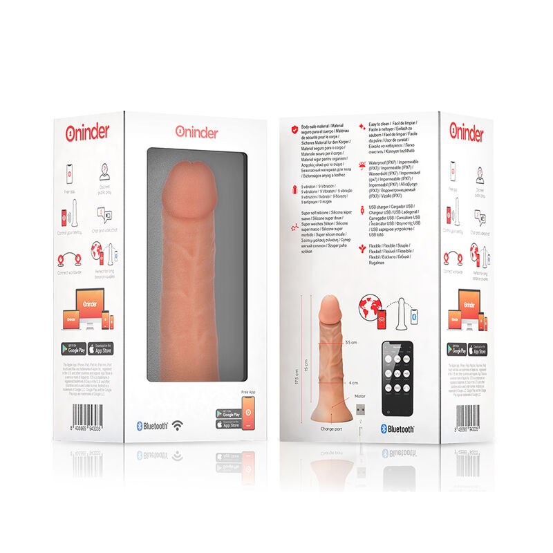 ONINDER - SMALL BOGOTÁ CYBER REALISMO VIBRACIÓN 17.5 CM -O- 4 CM - APP GRATUITA - Kanerotika SL