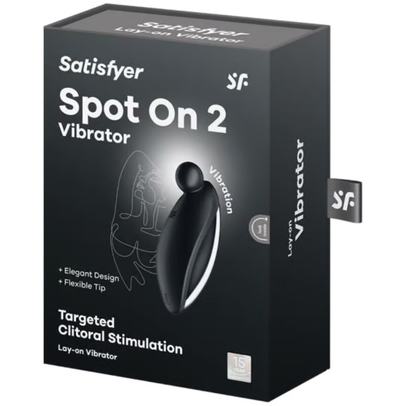 SATISFYER - SPOT ON 2 VIBRADOR LAY-ON NEGRO - Kanerotika SL