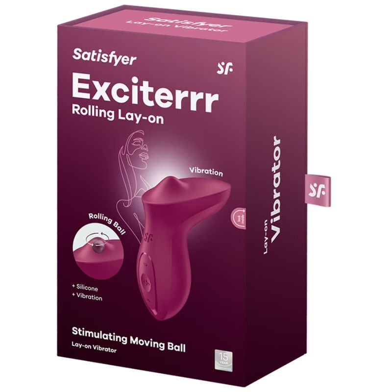 SATISFYER - EXCITERRR VIBRADOR LAY-ON CLÍTORIS FUCSIA - Kanerotika SL