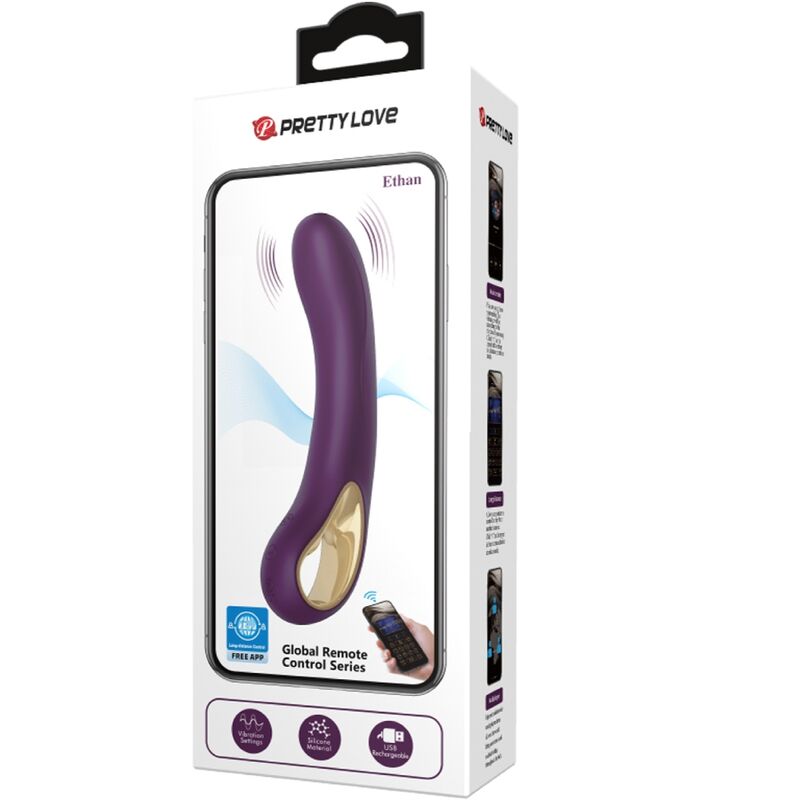 PRETTY LOVE - ETHAN VIBRADOR RECARGABLE LILA - Kanerotika SL