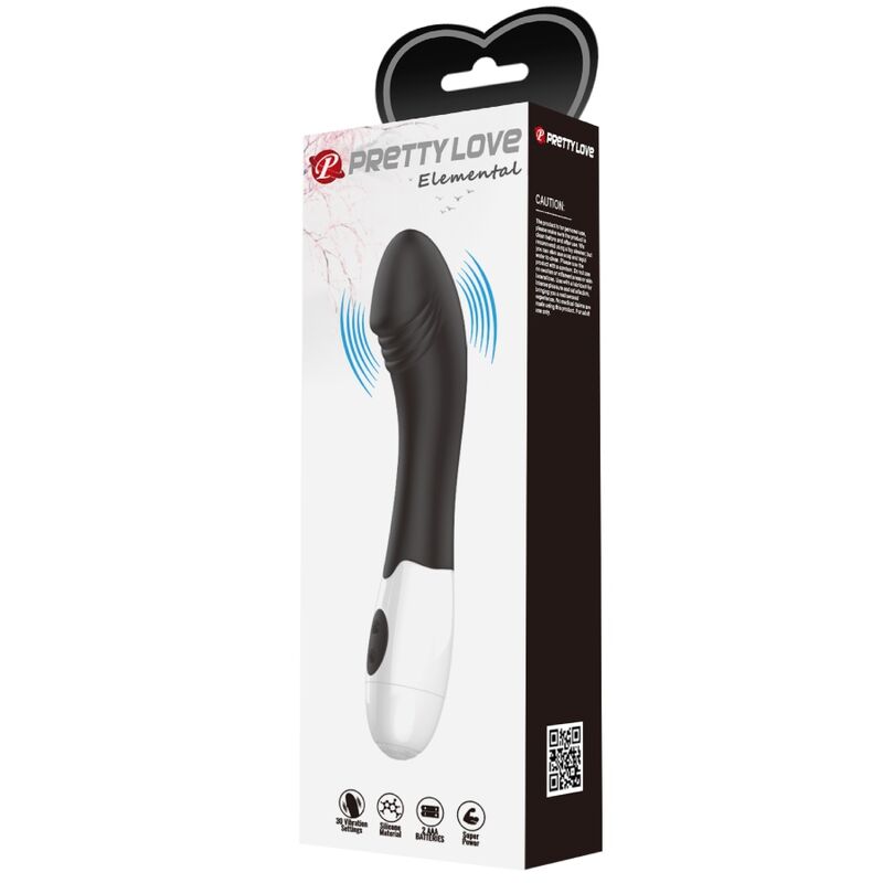PRETTY LOVE - ELEMENTAL VIBRADOR PUNTO G 30 MODOS NEGRO - Kanerotika SL