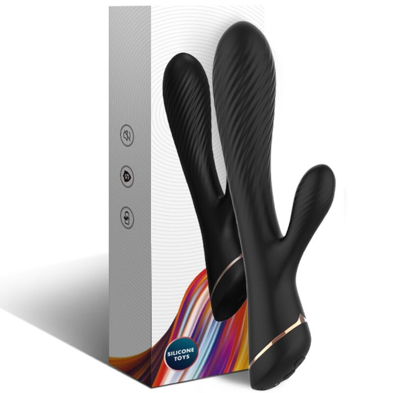 ARMONY - VIBRADOR RABBIT SILICONA NEGRO - Kanerotika SL