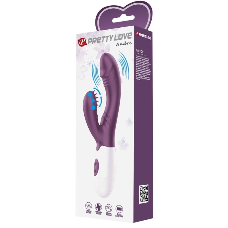 PRETTY LOVE - ANDRE VIBRADOR RABBIT & ESTIMULADOR PUNTO G MORADO - Kanerotika SL