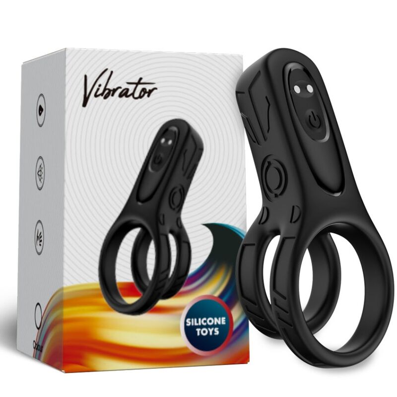 ARMONY - DOBLE ANILLO VIBRADOR NEGRO - Kanerotika SL