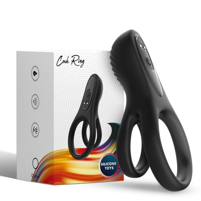 ARMONY - DOBLE ANILLO VIBRADOR NEGRO - Kanerotika SL