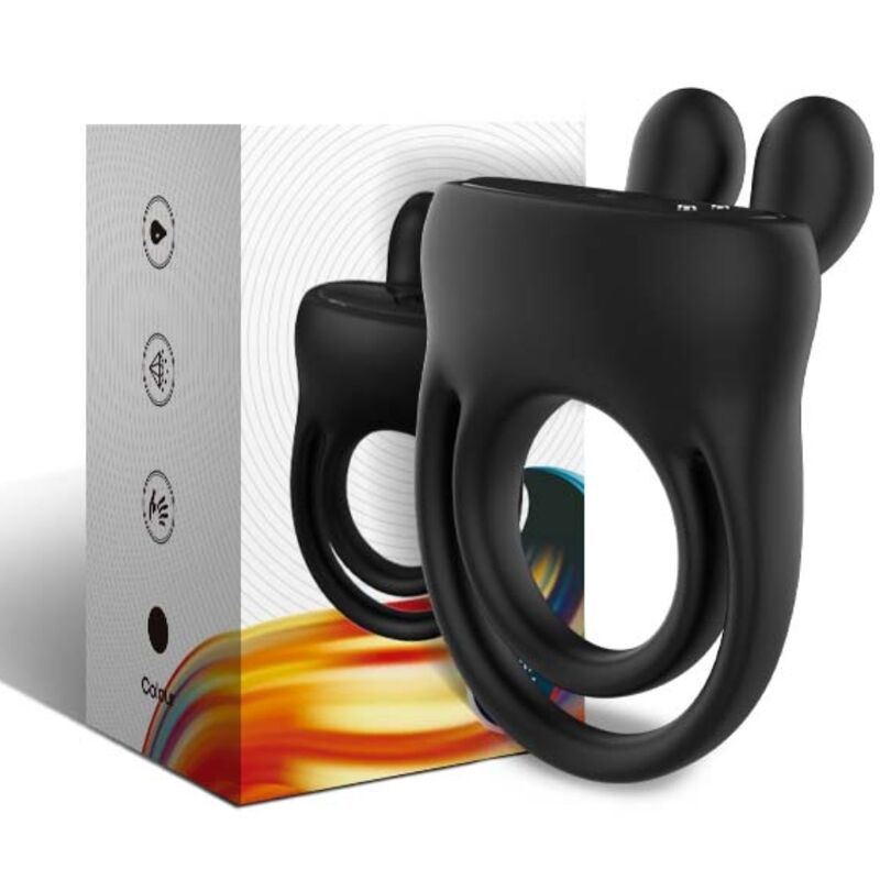 ARMONY - ANILLO VIBRADOR RABBIT NEGRO - Kanerotika SL