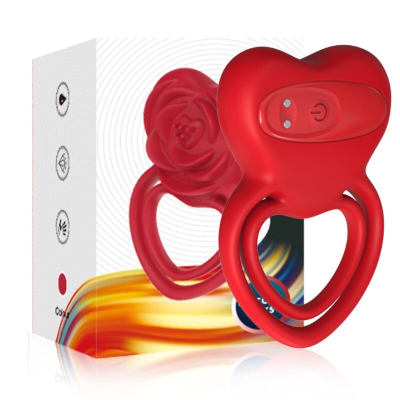 ARMONY - ANILLO VIBRADOR CORAZÓN ROJO - Kanerotika SL