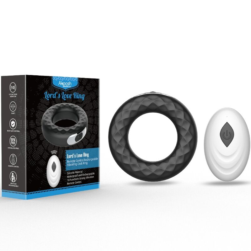ARMONY - LORD'S LOVE ANILLO VIBRADOR CONTROL REMOTO NEGRO - Kanerotika SL