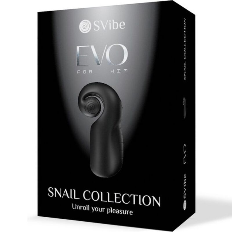 SNAIL VIBE - EVO FOR HIM MASTURBADOR MASCULINO SLIDE NROLL NEGRO - Kanerotika SL