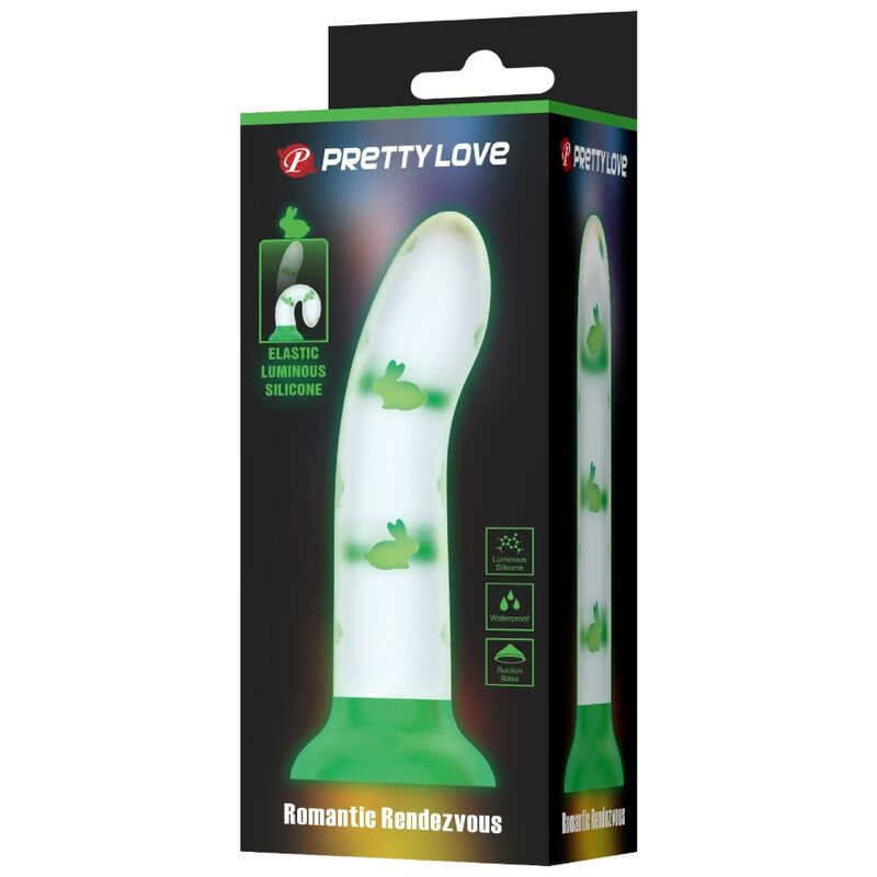 PRETTY LOVE - MAGICAL NIGHTFALL DILDO SIN VIBRACIÓN LUMINOSO VERDE - Kanerotika SL