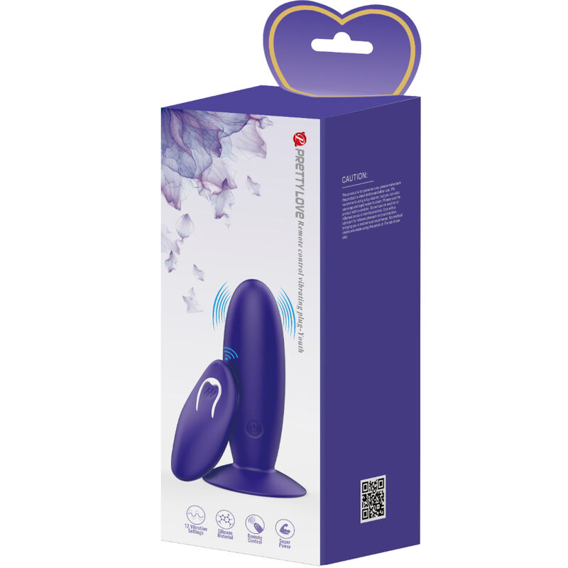 PRETTY LOVE - YOUTH PLUG ANAL VIBRADOR CONTROL REMOTO VIOLETA - Kanerotika SL