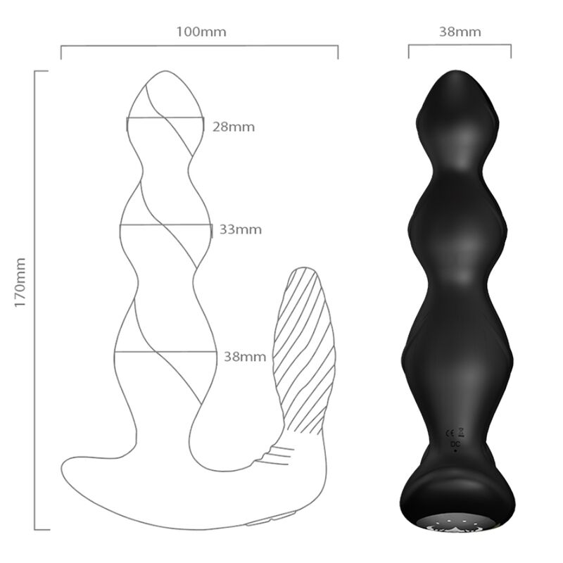 ARMONY - MANFUN VIBRADOR & ESTIMULADOR PLUG ANAL CONTROL REMOTO NEGRO - Kanerotika SL