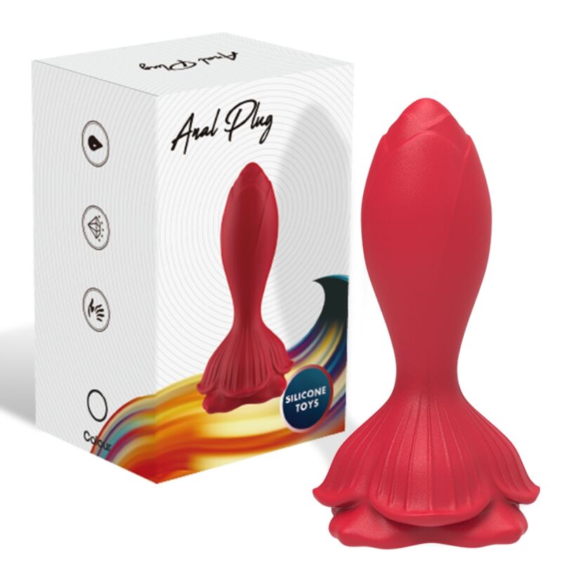 ARMONY - ROSA VIBRADOR & PLUG ANAL PEQUEÑO CONTROL REMOTO ROJO - Kanerotika SL