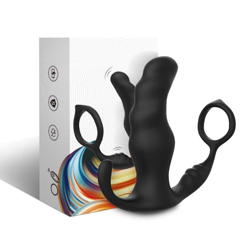 ARMONY - KNIGHT VIBRADOR ANAL PROSTATA & ANILLO CONTROL REMOTO NEGRO - Kanerotika SL