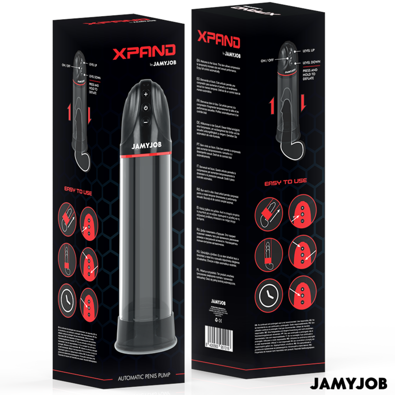 JAMYJOB - XPAND BOMBA AUTOMTICA 3 NIVELES DE ONDAS ESTIMULADORAS GRIS - Kanerotika SL