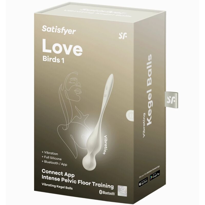 SATISFYER - LOVE BIRDS VIBRATING KEGEL BALLS WHITE - Kanerotika SL