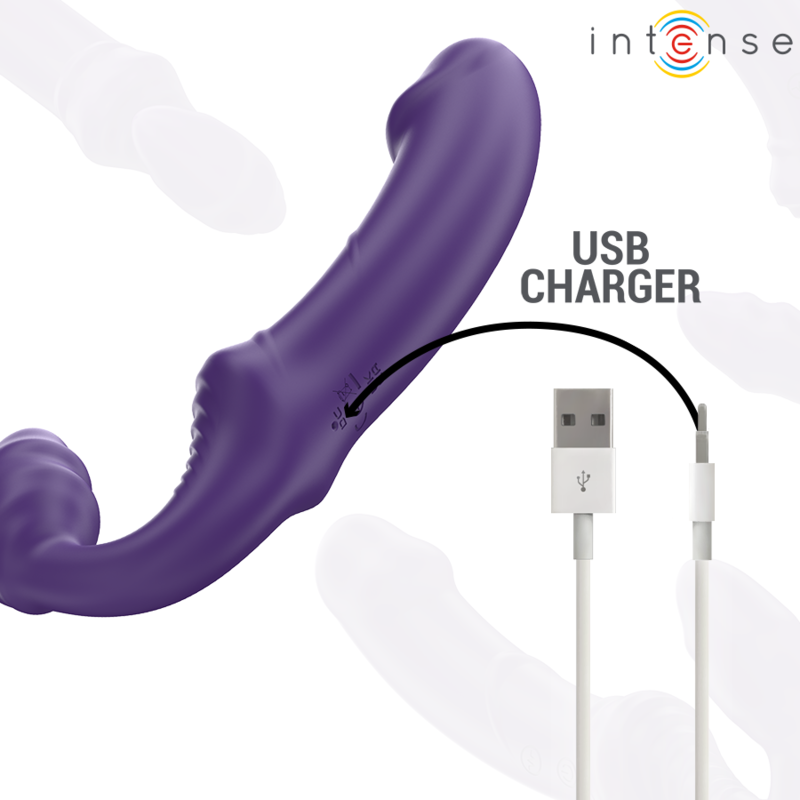 INTENSE - JILL VIBRADOR DOBLE 20 CM VIOLETA CONTROL REMOTO - Kanerotika SL