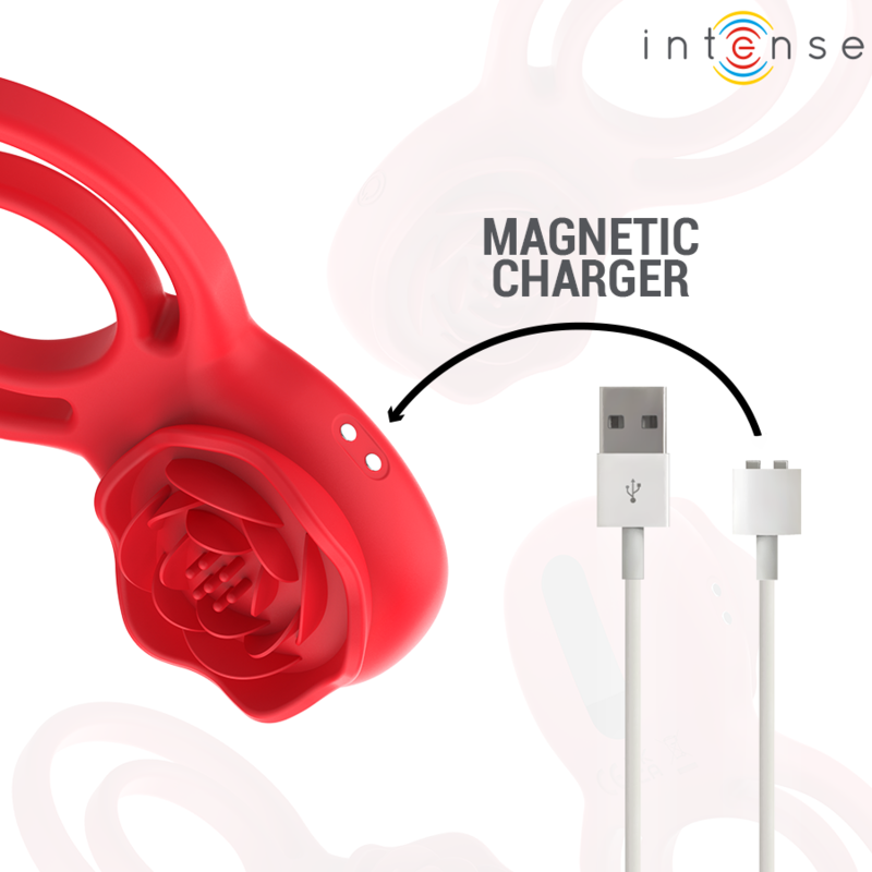 INTENSE - GAIL ROSA ESTIMULADORA 10 VIBRACIONES ROJO CONTROL REMOTO - Kanerotika SL