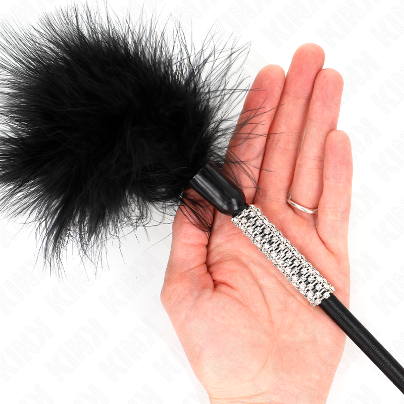 KINK - PLUMAS PARA COSQUILLAS CON MANGO DE DIAMANTES DE IMITACIÓN 50 CM - Kanerotika SL