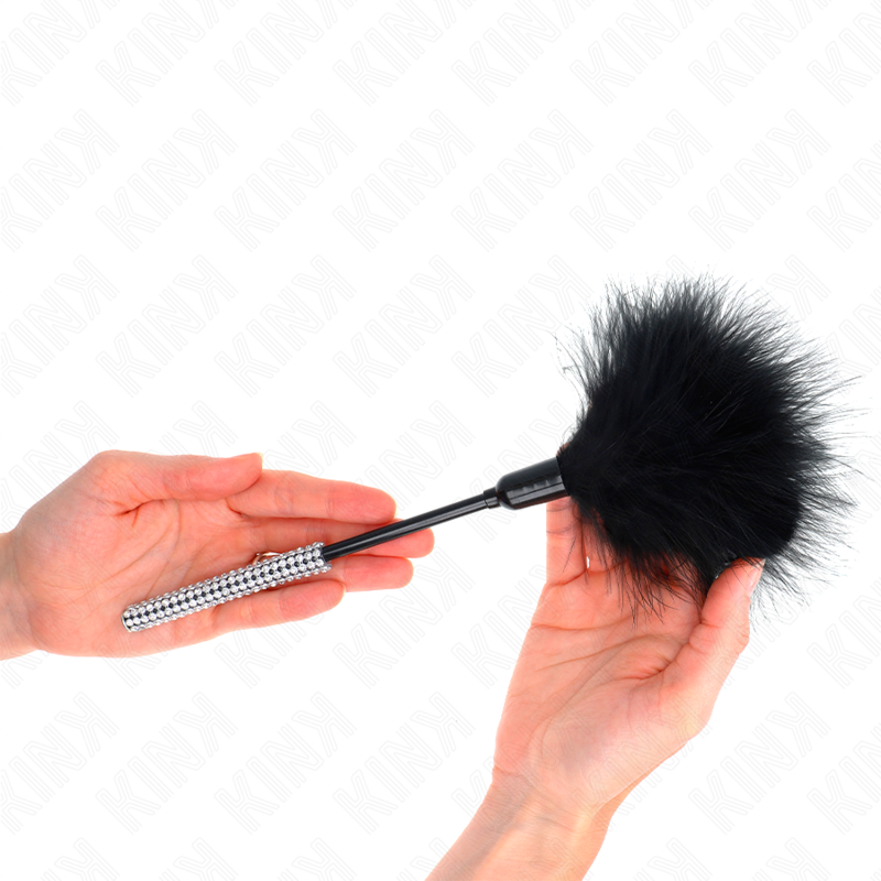 KINK - PLUMAS PARA COSQUILLAS CON MANGO DE DIAMANTES DE IMITACIÓN 27 CM - Kanerotika SL