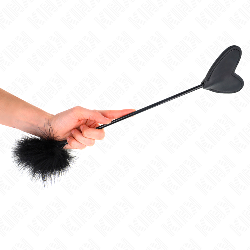 KINK - PLUMAS PARA COSQUILLAS CON PALETA DE CORAZÓN 31 CM - Kanerotika SL
