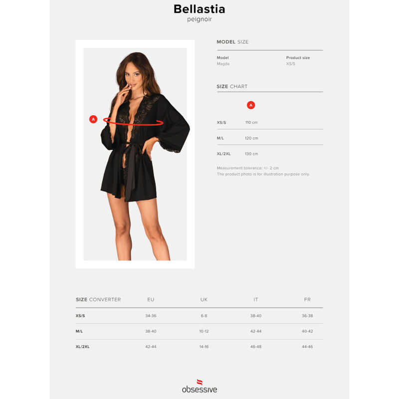 OBSESSIVE - BELLASTIA PEIGNOIR XL/XXL - Kanerotika SL
