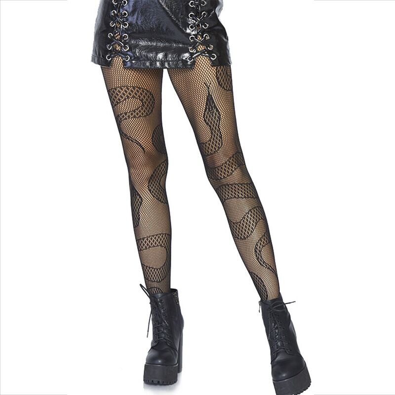 LEG AVENUE - MEDIAS DE RED SERPIENTES NEGRO - Kanerotika SL