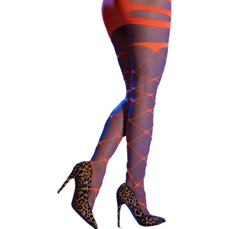 CHILIROSE - CR 4706 MEDIAS CABARET NARANJA S/M - Kanerotika SL