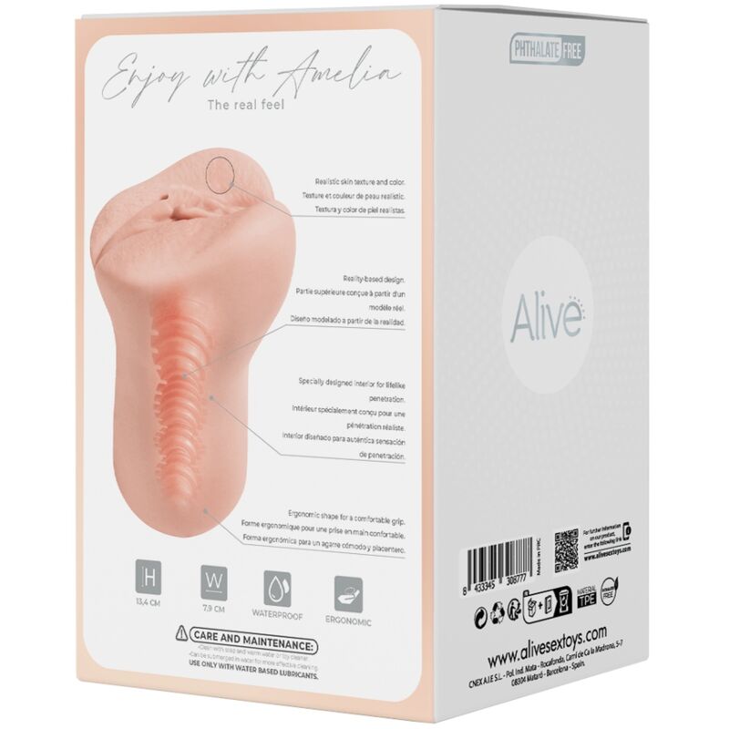 ALIVE - AMELIA MASTURBADOR MASCULINO VAGINA SUPER REALÍSTICO NATURAL - Kanerotika SL