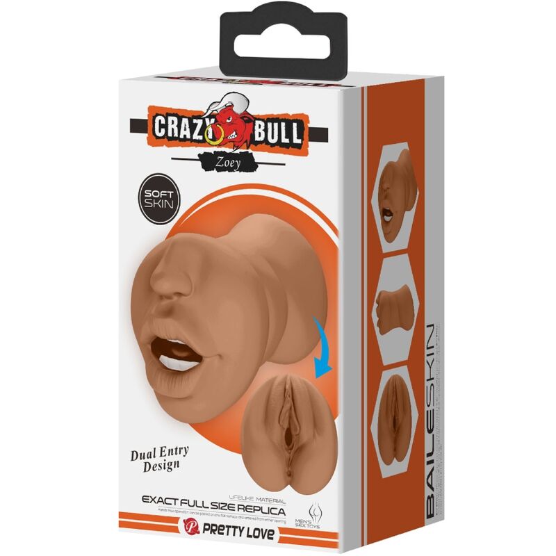CRAZY BULL - ZOEY MASTURBADOR DOBLE BOCA & VAGINA NATURAL - Kanerotika SL